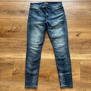 Stylish Blue Embellished Women's Jeans
